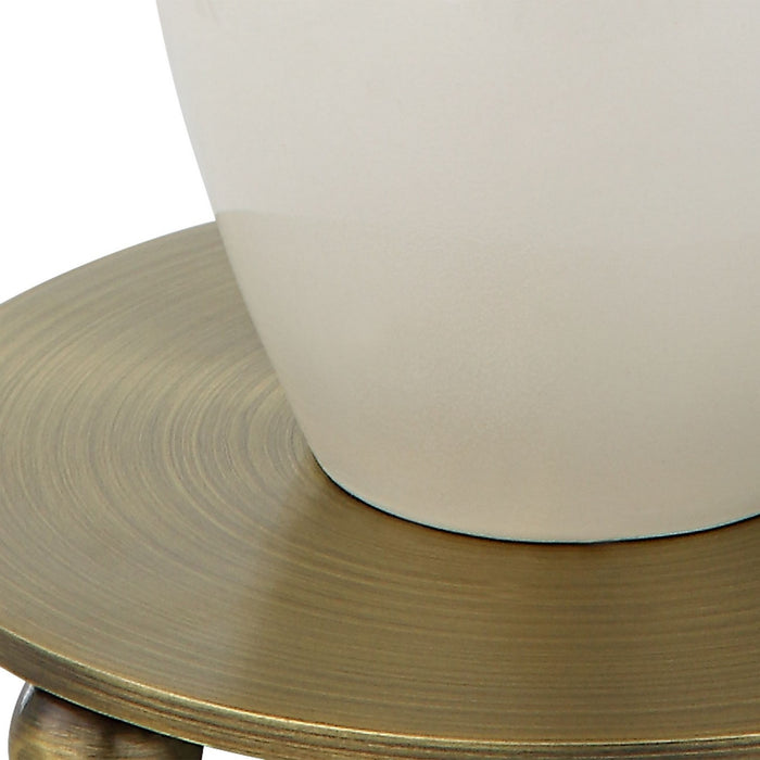 Uttermost 30235 One Light Table Lamp, Antiqued Brass