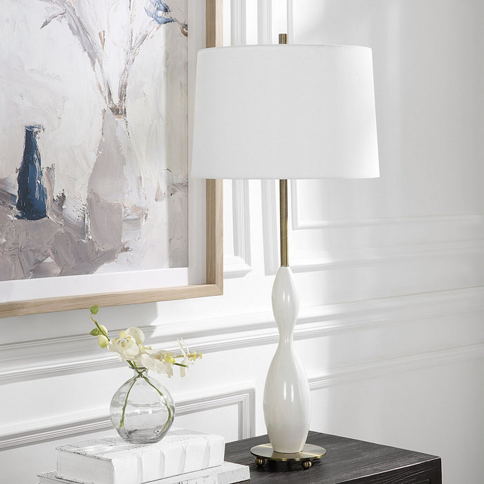 Uttermost 30235 One Light Table Lamp, Antiqued Brass