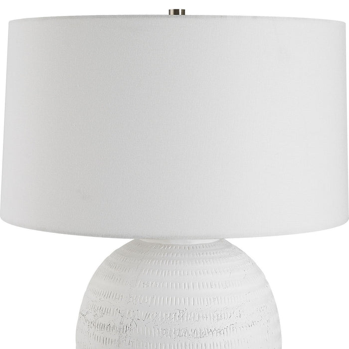Uttermost 30236-1 One Light Table Lamp, Brushed Nickel