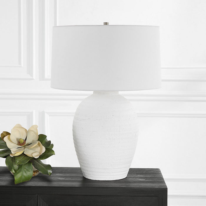 Uttermost 30236-1 One Light Table Lamp, Brushed Nickel