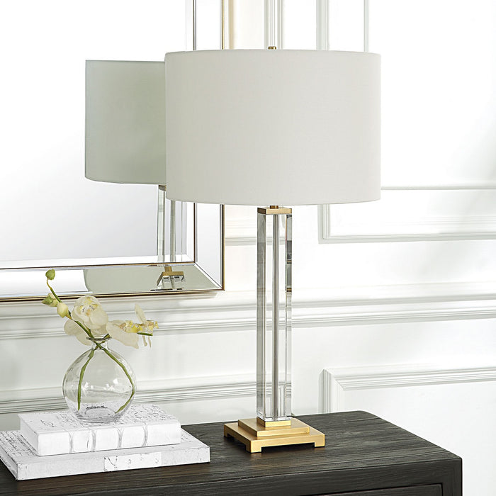 Uttermost 30237 One Light Table Lamp, Antique Brass