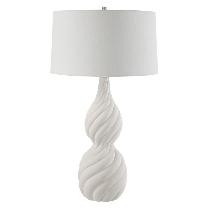 Uttermost 30240 One Light Table Lamp, Polished Nickel