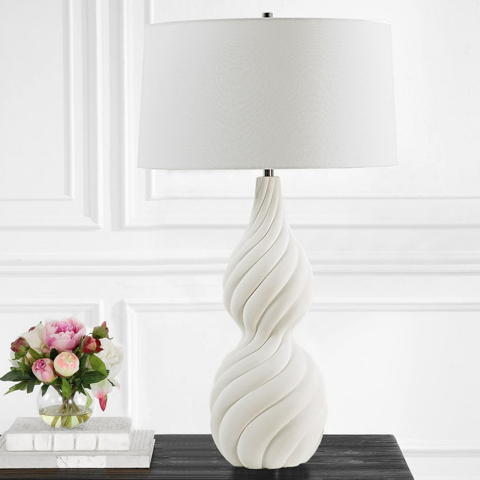 Uttermost 30240 One Light Table Lamp, Polished Nickel