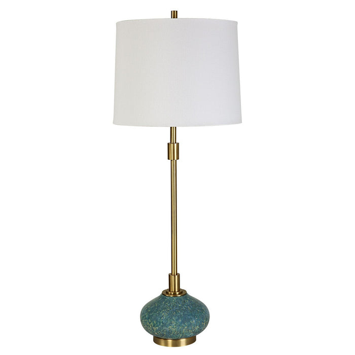 Uttermost 30241-1 One Light Buffet Lamp, Antiqued Brass