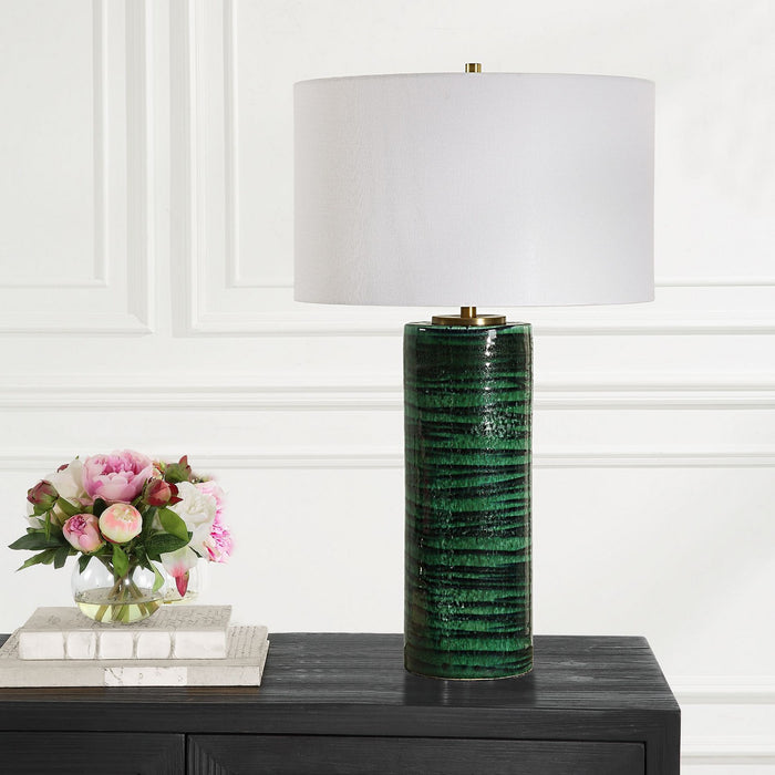 Uttermost 30242 One Light Table Lamp, Antiqued Brass