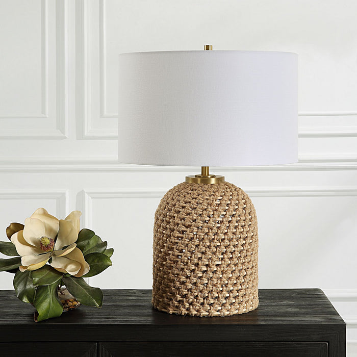Uttermost 30243 One Light Table Lamp, Antiqued Brass