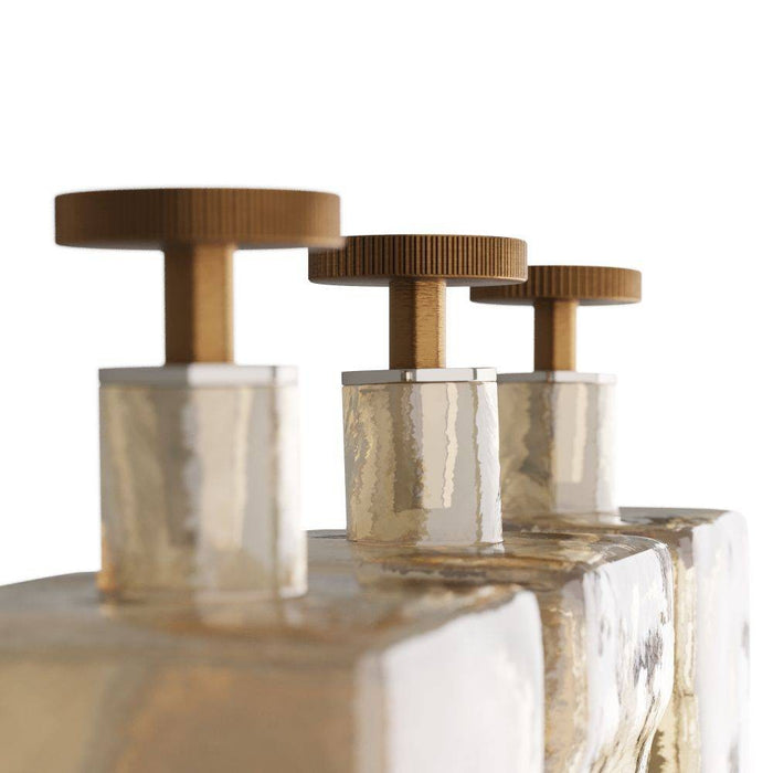 Arteriors ARI09 Decanters, Set of 3, Smoke Luster