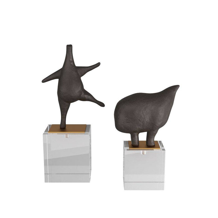 Arteriors ASC14 Sculptures, Set of 2, Black