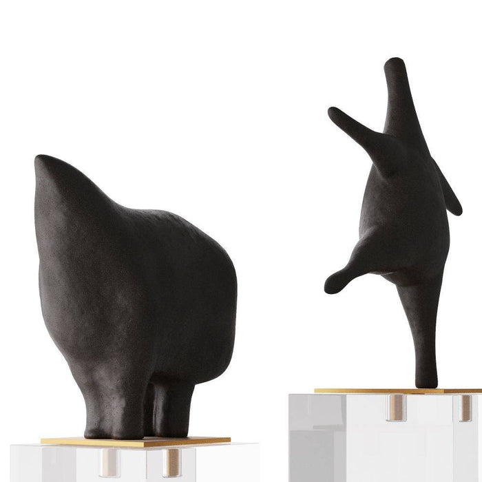 Arteriors ASC14 Sculptures, Set of 2, Black