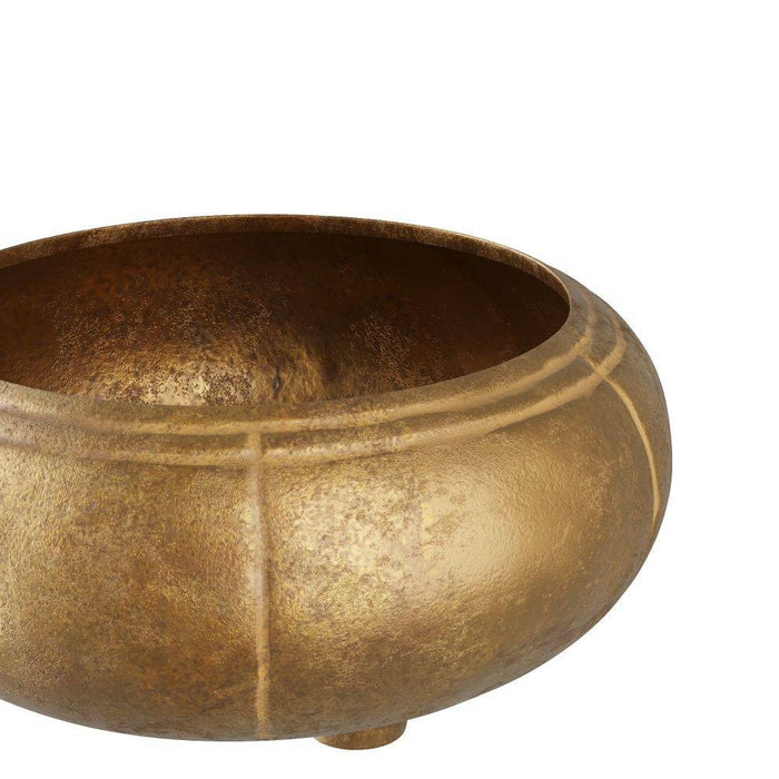 Arteriors ATI01 Cache Pot, Antique Brass