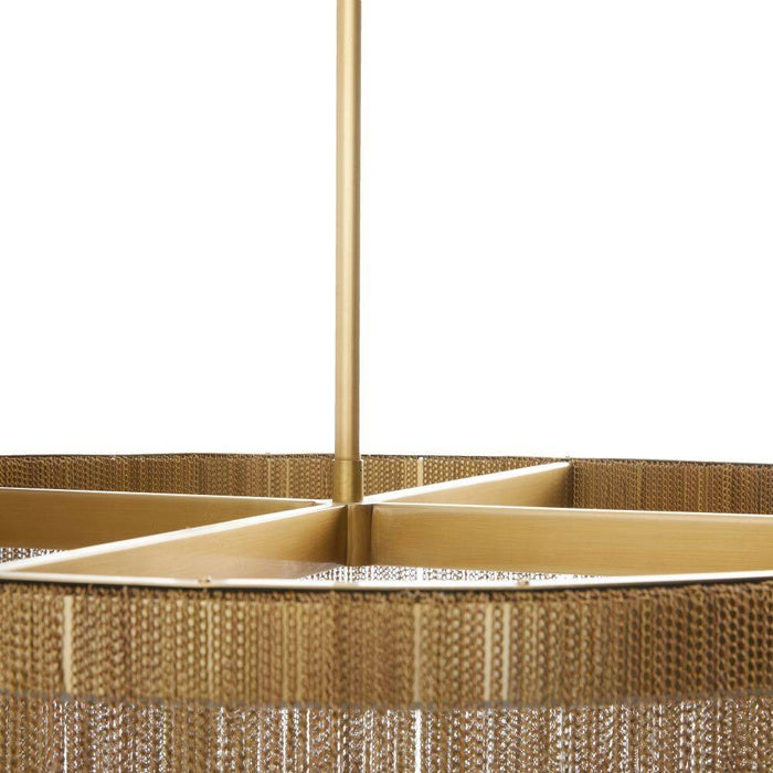 Arteriors DMC20 Chandelier, Antique Brass