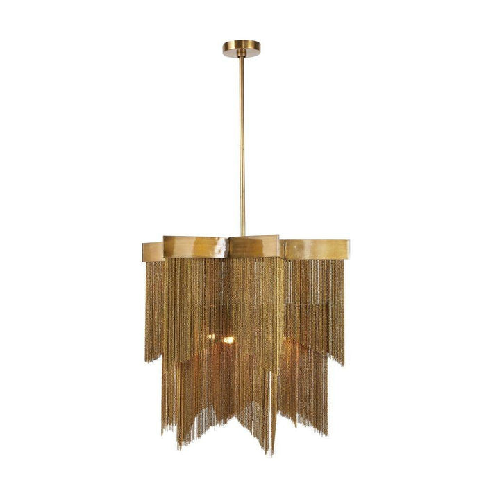 Arteriors DMI07 Chandelier, Vintage Brass