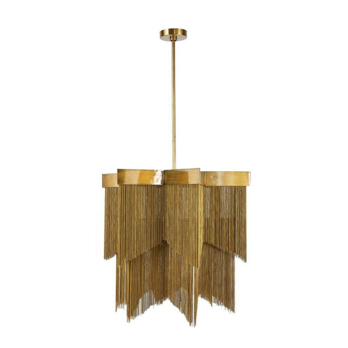 Arteriors DMI07 Chandelier, Vintage Brass