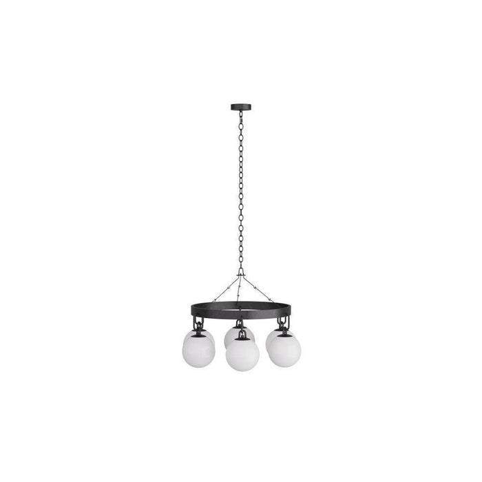 Arteriors DMI08 Chandelier, Bronze, Frosted Glass