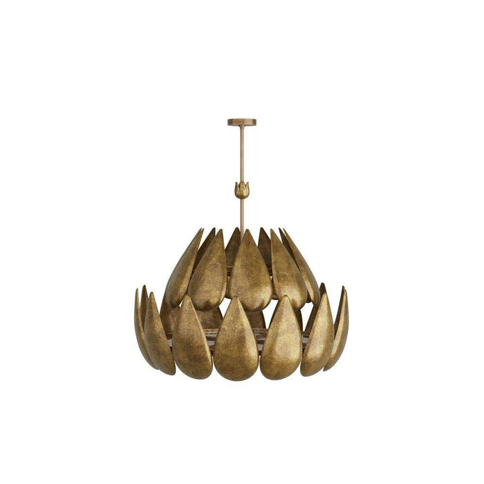 Arteriors DMI09 Chandelier, Vintage Brass