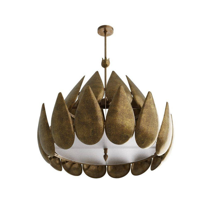Arteriors DMI09 Chandelier, Vintage Brass