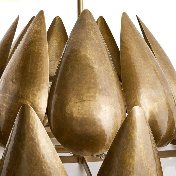 Arteriors DMI09 Chandelier, Vintage Brass