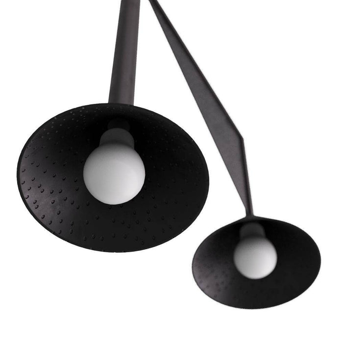 Arteriors DMI10 Chandelier, Hammered Blackened Iron