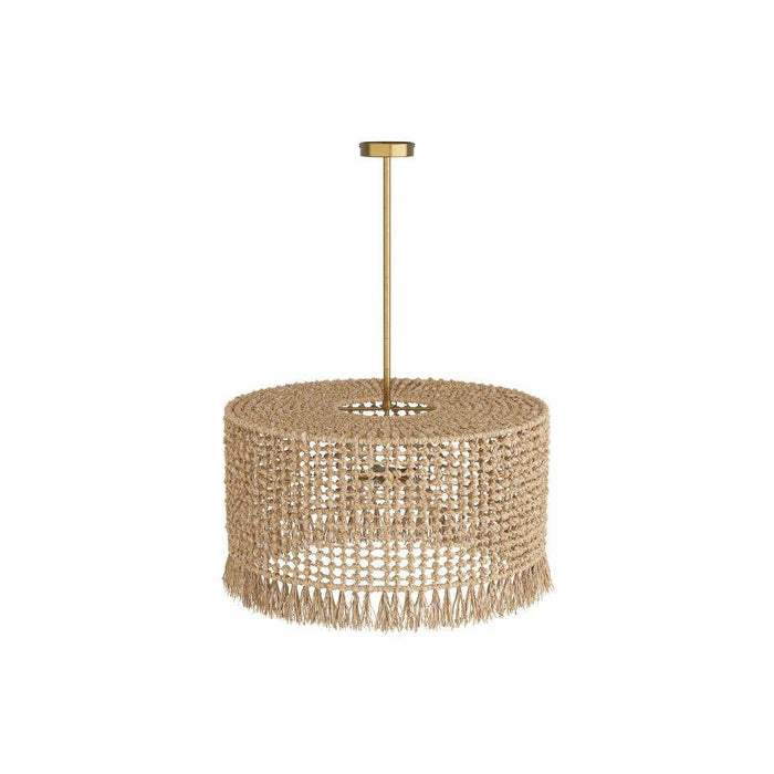 Arteriors DMS10 Chandelier, Natural Raffia