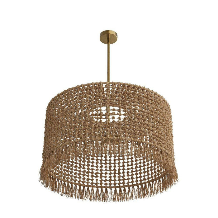 Arteriors DMS10 Chandelier, Natural Raffia