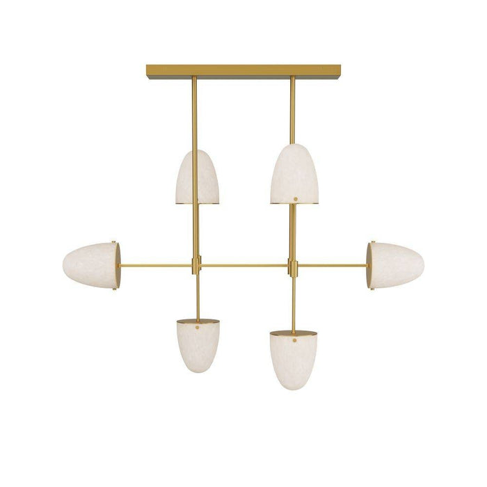Arteriors DRC06 Chandelier, Antique Brass