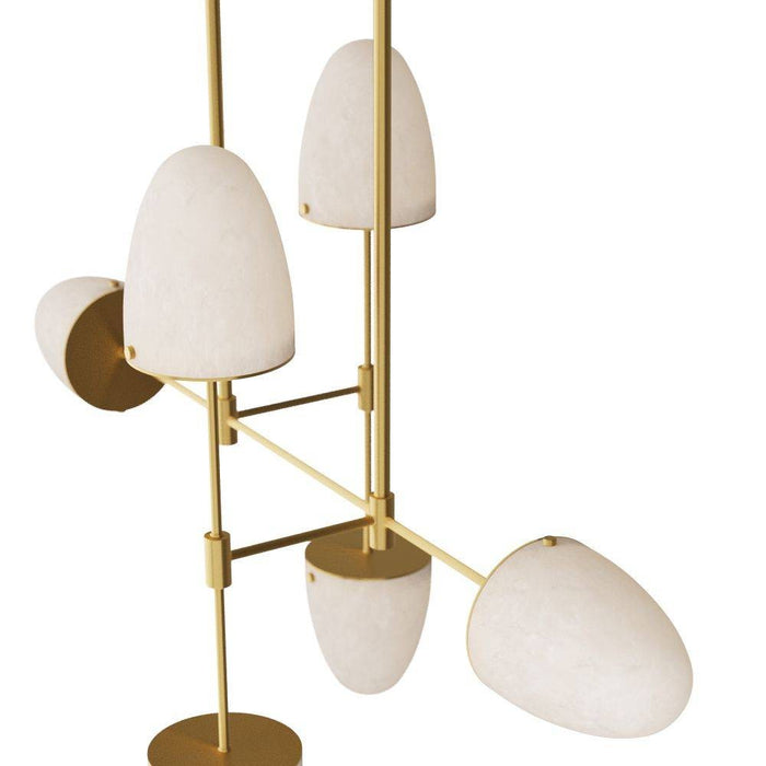 Arteriors DRC06 Chandelier, Antique Brass