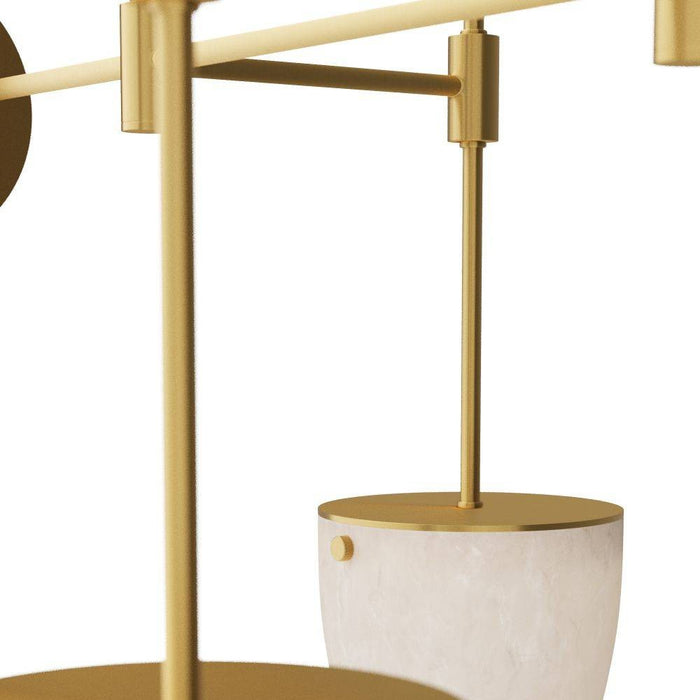 Arteriors DRC06 Chandelier, Antique Brass