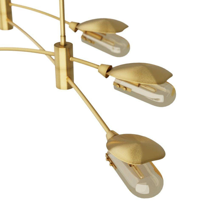 Arteriors DRC07 Chandelier, Antique Brass