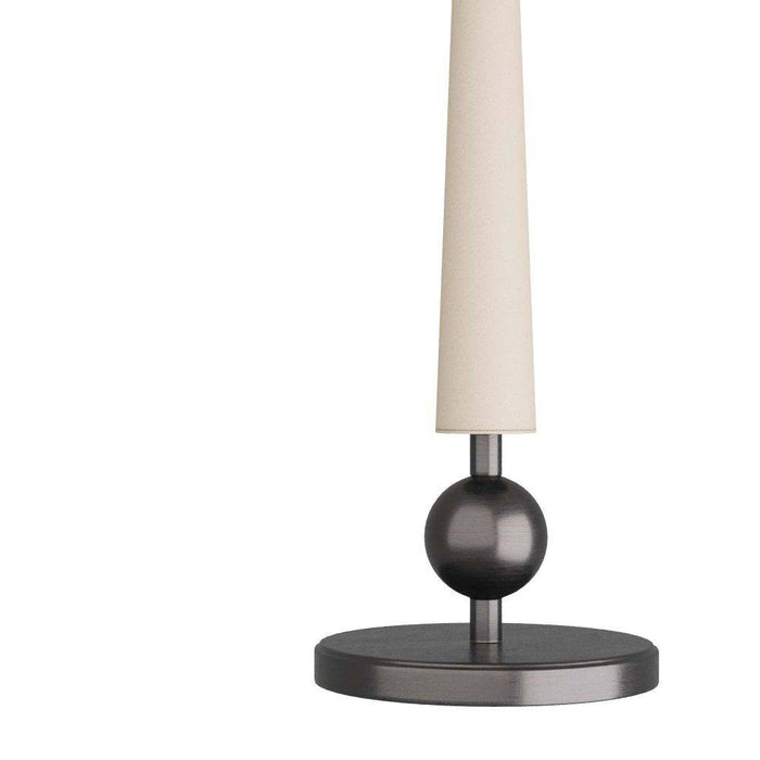 Arteriors FAI03 Drink Table, Black Marble/Ivory Leather//Bronze