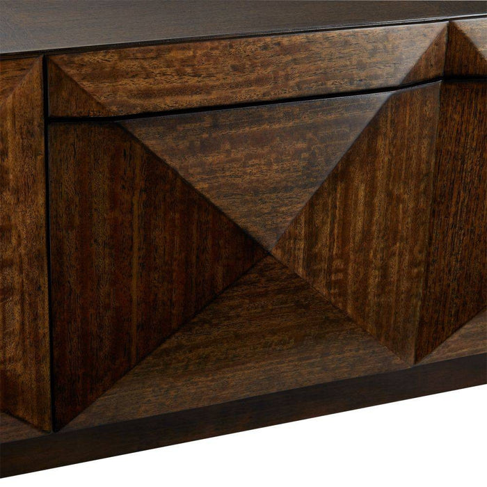 Arteriors FCS01 Cocktail Table, Brindle Eucalyptus Veneer/Ebony Oak
