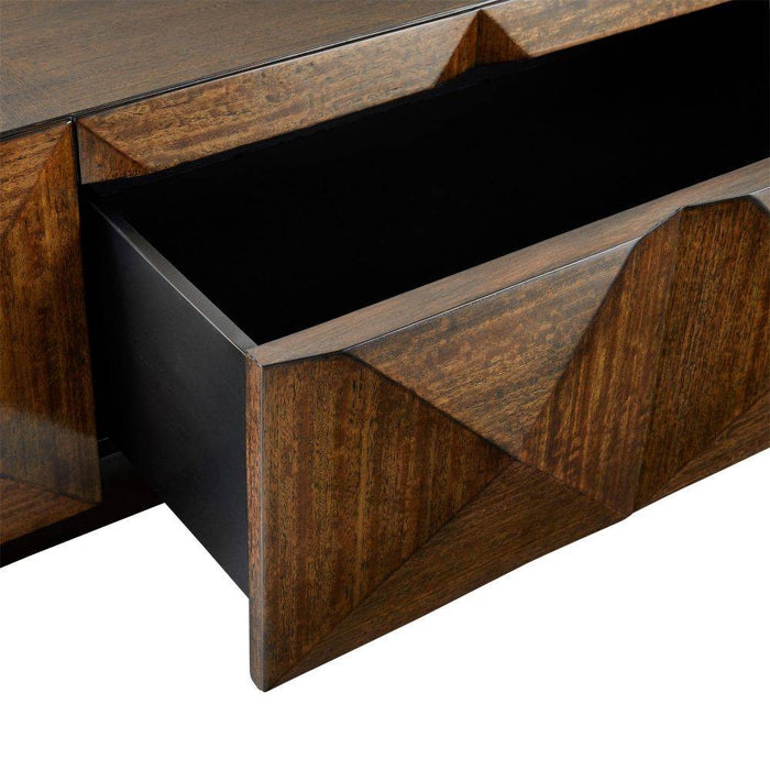 Arteriors FCS01 Cocktail Table, Brindle Eucalyptus Veneer/Ebony Oak