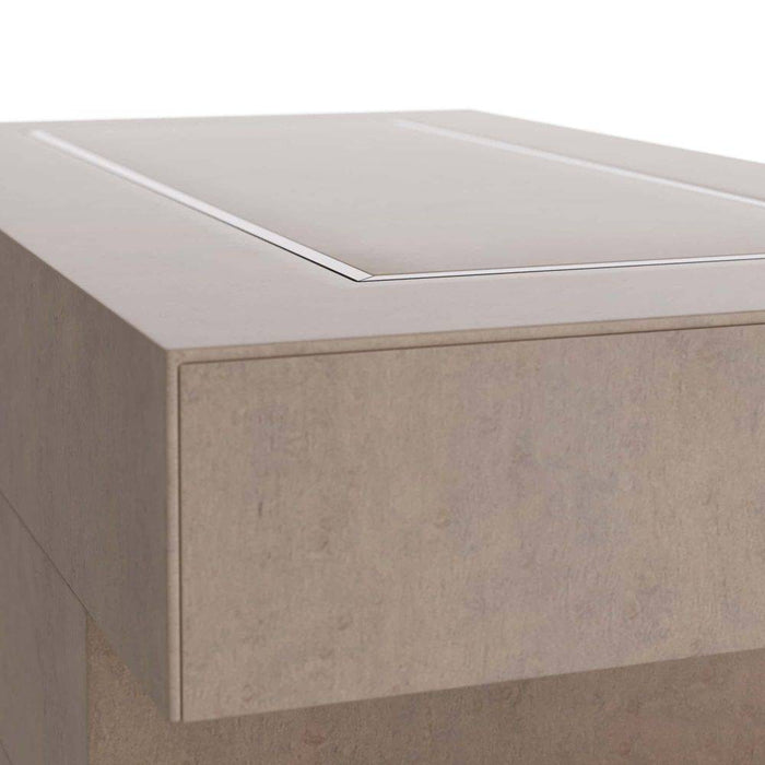 Arteriors FCS03 Cocktail Table, Greige Maple Veneer/Bronze