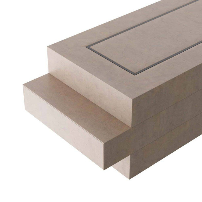 Arteriors FCS03 Cocktail Table, Greige Maple Veneer/Bronze