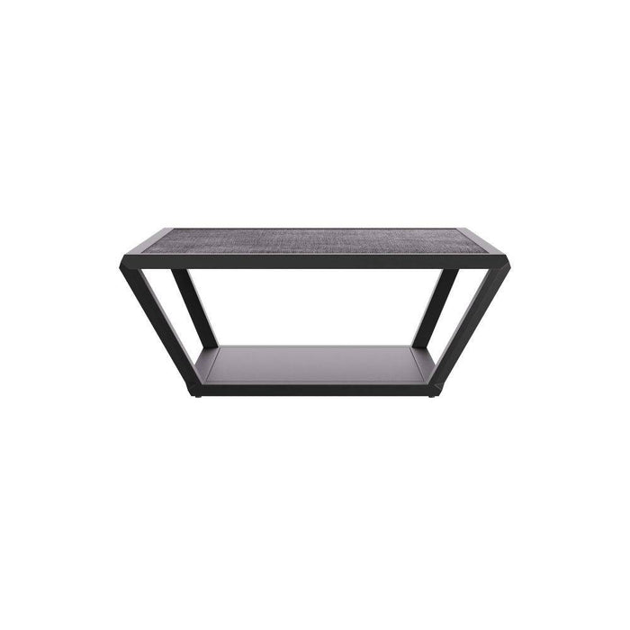 Arteriors FCS04 Cocktail Table, Ebony Grasscloth/Ebony Walnut