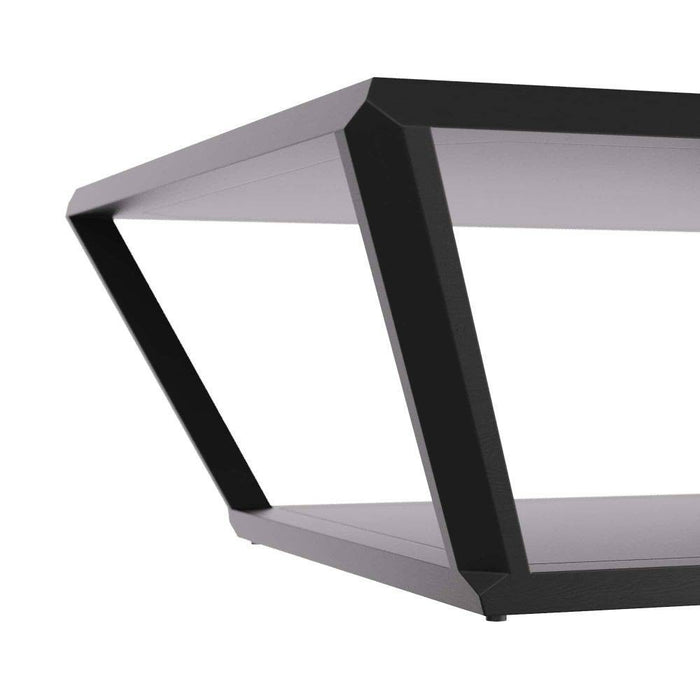 Arteriors FCS04 Cocktail Table, Ebony Grasscloth/Ebony Walnut