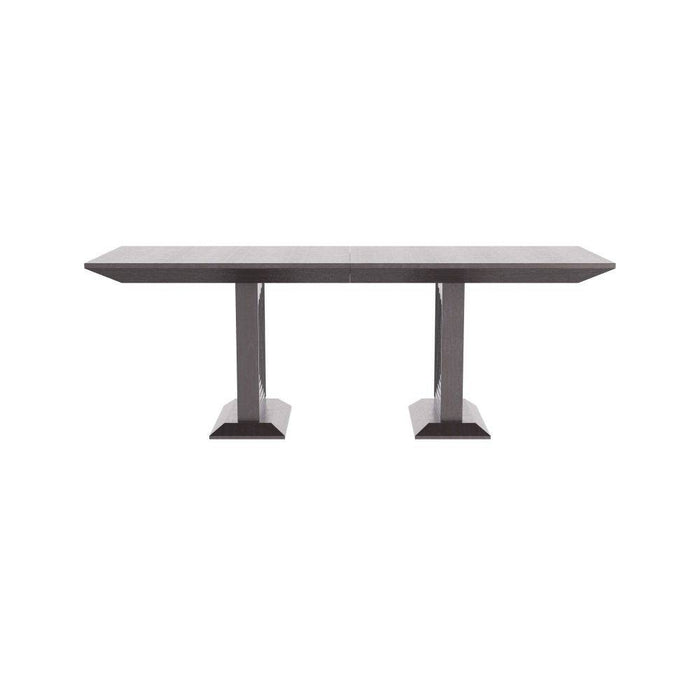 Arteriors FDS04 Dining Table, Sable Oak Veneer/Antique Brass