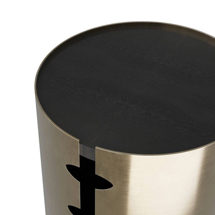 Arteriors FEI17 End Table, Antique Brass