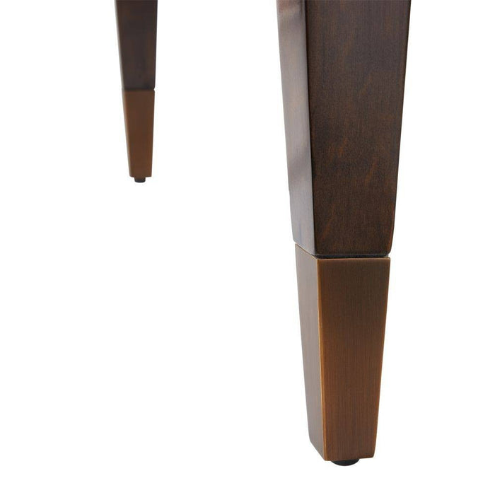 Arteriors FES03 End Table, Brindle Eucalyptus Veneer/Antique Brass