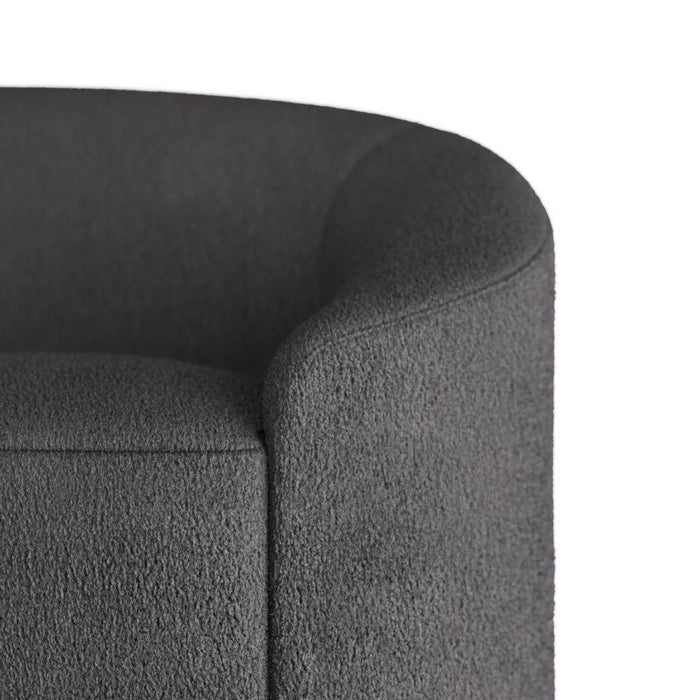 Arteriors FFU03 Sofa, Charcoal Sherpa
