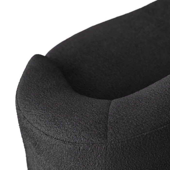 Arteriors FFU03 Sofa, Charcoal Sherpa