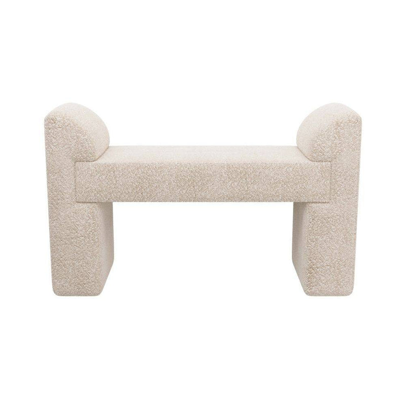 Arteriors FHU01 Bench, Cream Sherpa