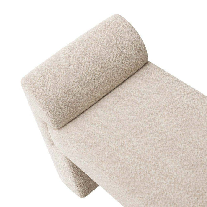 Arteriors FHU01 Bench, Cream Sherpa
