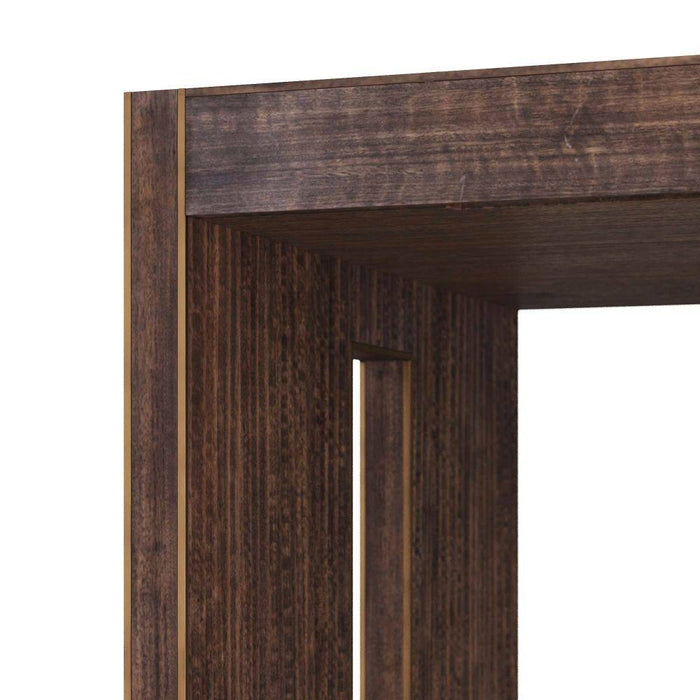 Arteriors FKS01 Desk, Brindle Eucalyptus Veneer/Antique Brass