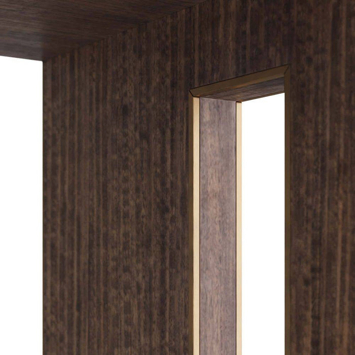 Arteriors FKS01 Desk, Brindle Eucalyptus Veneer/Antique Brass
