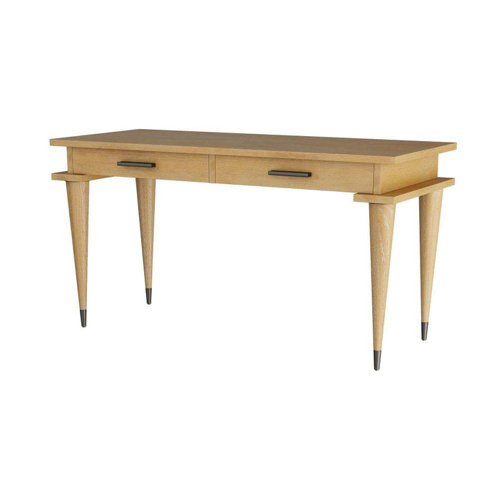 Arteriors FKS02 Desk, Oyster Oak Veneer/Bronze