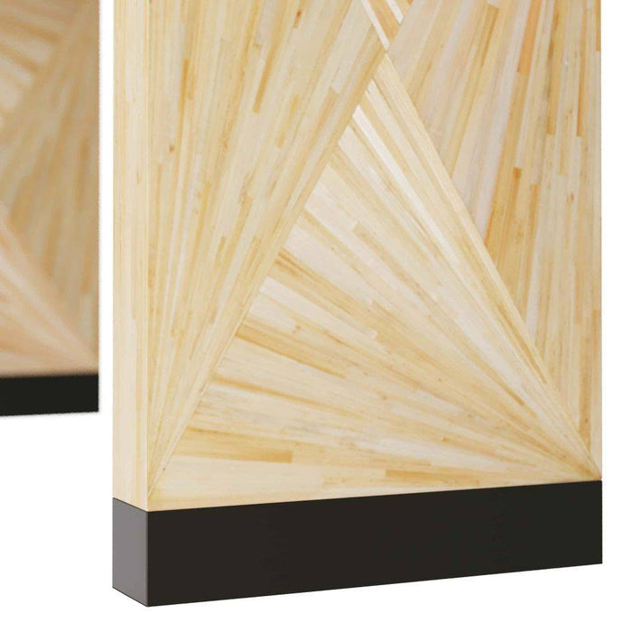 Arteriors FLS02 Console, Blonde Straw Marquetry Oak/Bronze