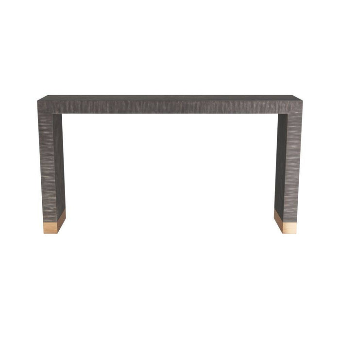 Arteriors FLS03 Console, Dark Gray Straw Marquetry