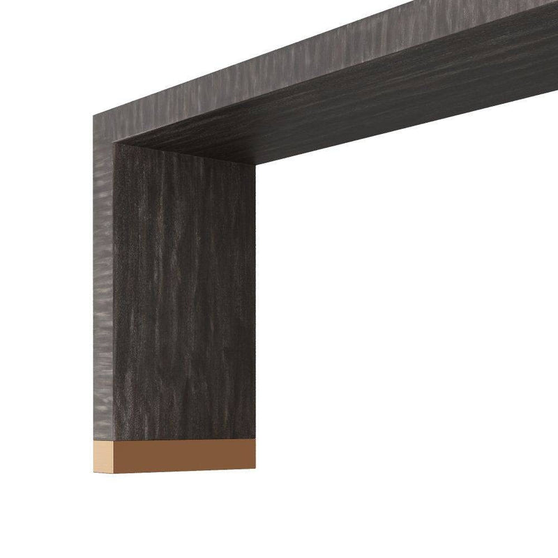 Arteriors FLS03 Console, Dark Gray Straw Marquetry
