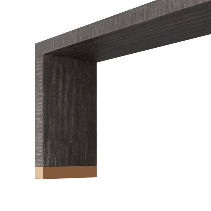 Arteriors FLS03 Console, Dark Gray Straw Marquetry
