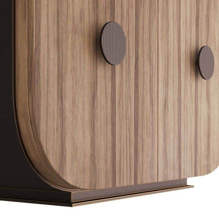 Arteriors FNS06 Cabinet, Chateau Gray Ofram Veneer/Bronze